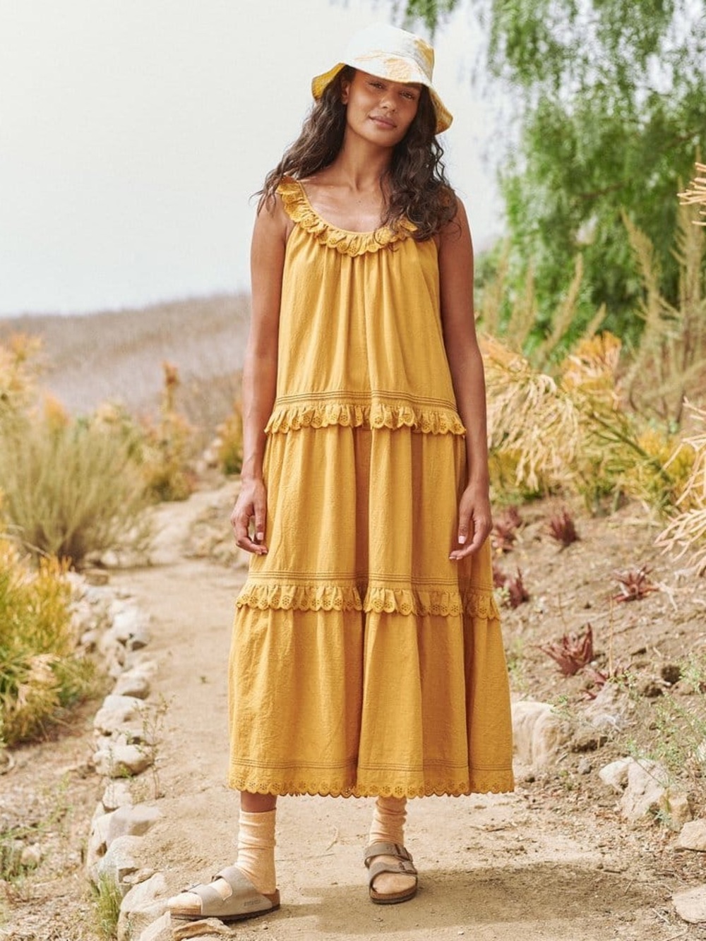 The Great Eyelet Magnolia Midi Dress